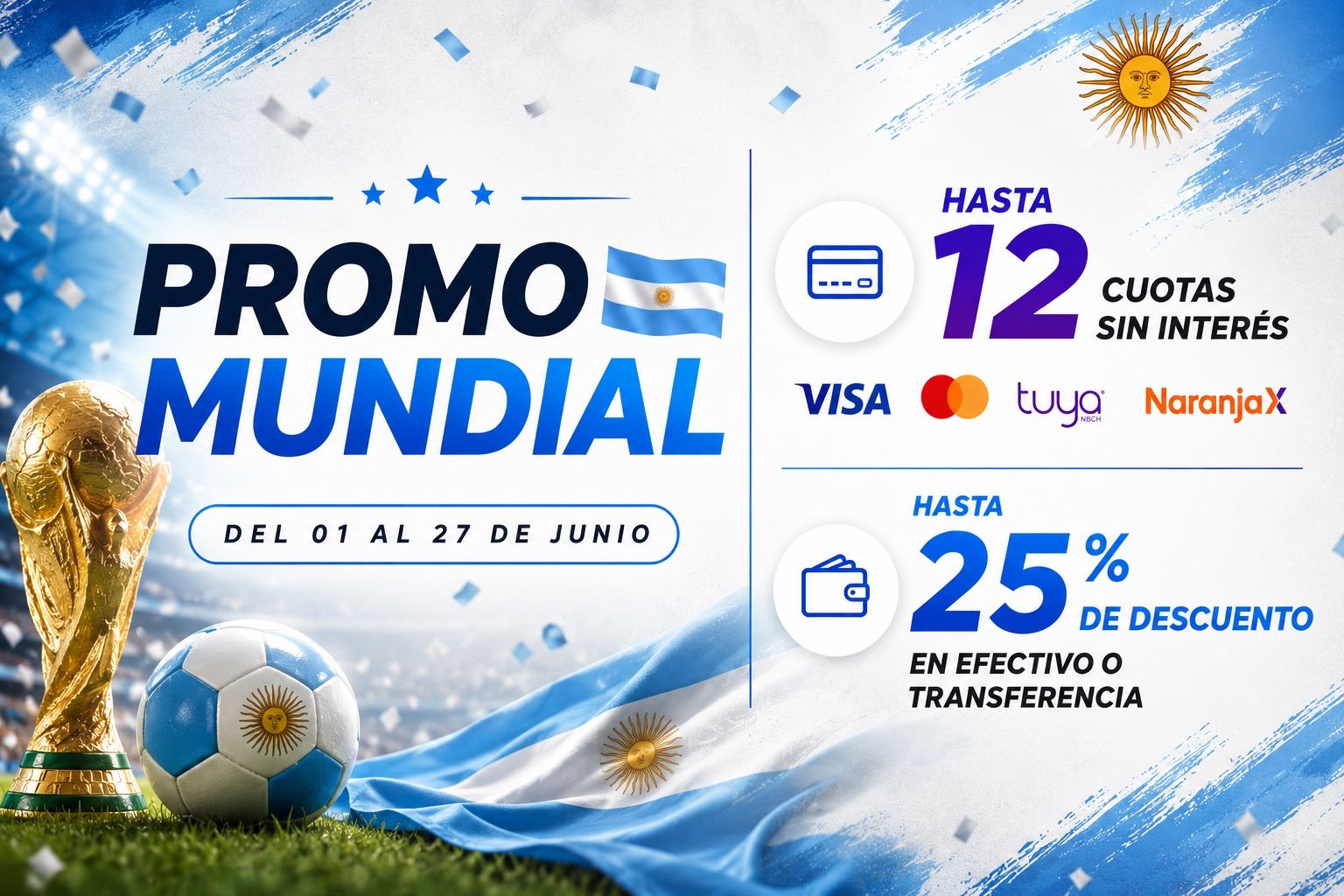Hot Sale — Del 11 al 16 de mayo. Hasta 12 cuotas sin interés y 30% off en efectivo.